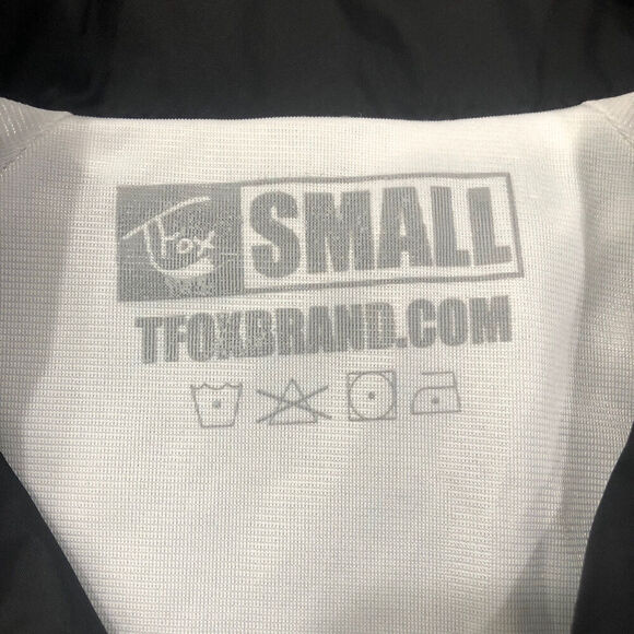 Fox Fam Size Small Black Nylon Snap Front Jacket Windbreaker - Picture 8 of 10